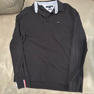 TOMMY HILFIGER CLASSIC FIT ESSENTIAL LONG-SLEEVE POLO Shirt Men’s Medium.